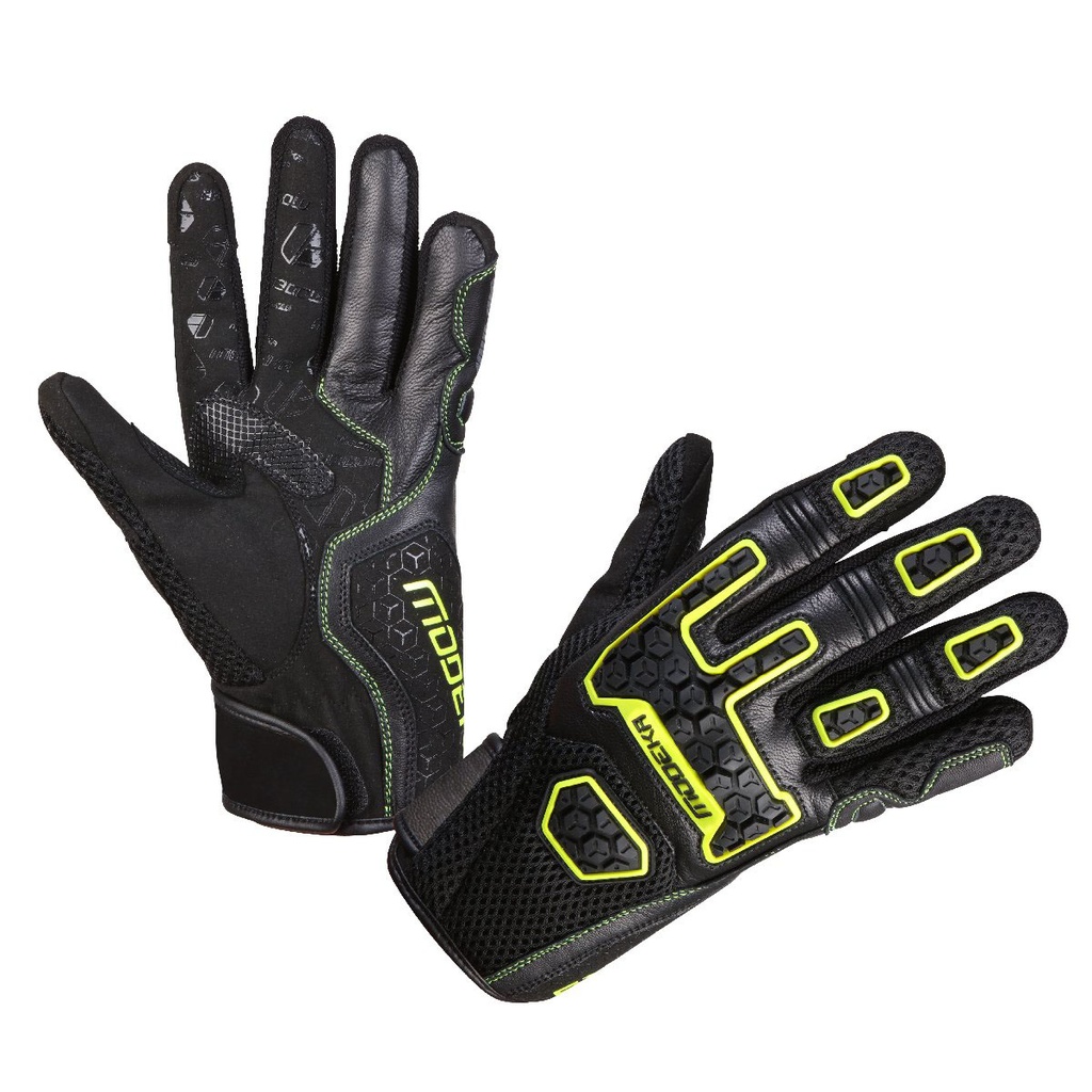 [074370 431 7] Modeka Guantes Dracon Negro/Amarillo (7)