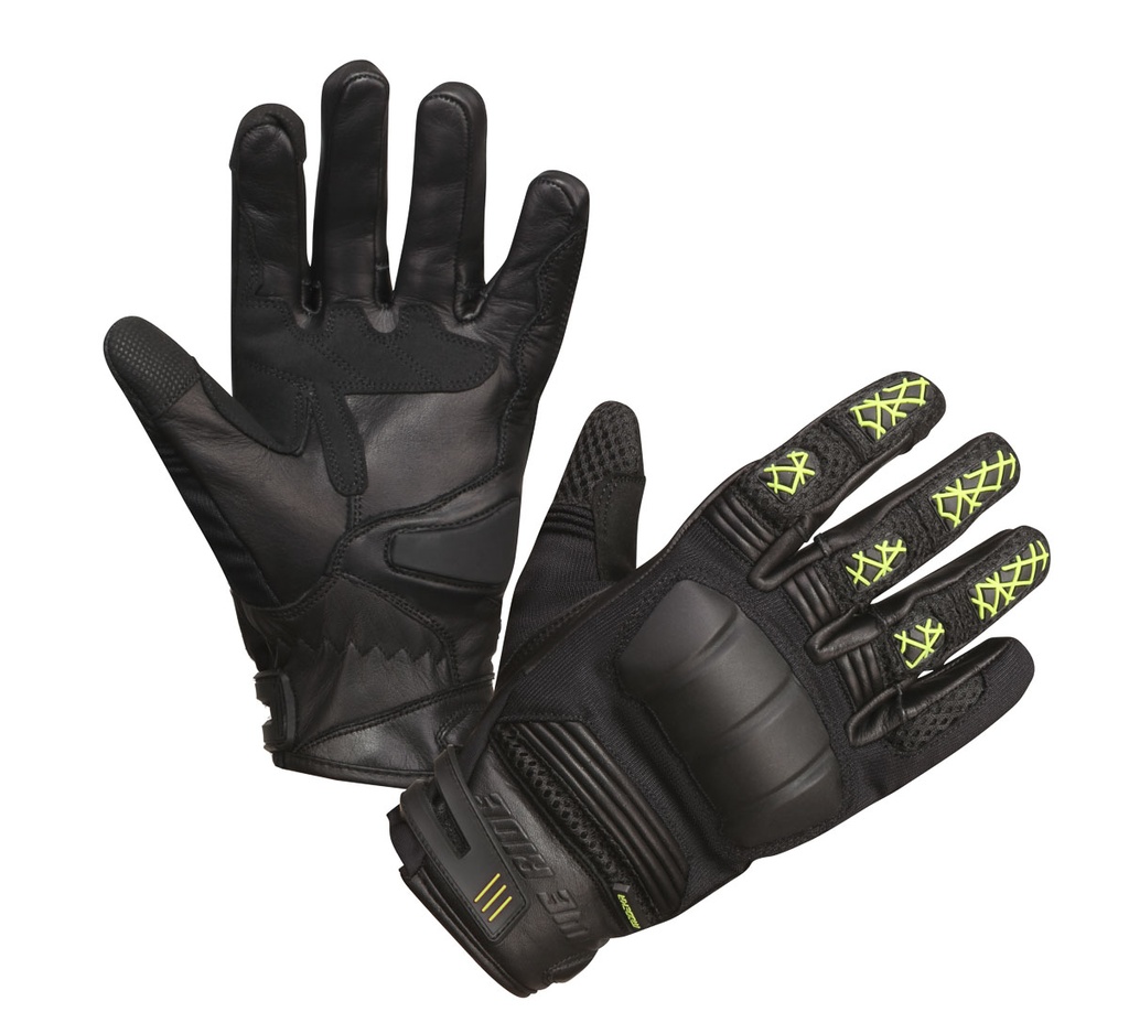 [074330 431 7] Modeka Guantes Ennos Negro/Amarillo (7)