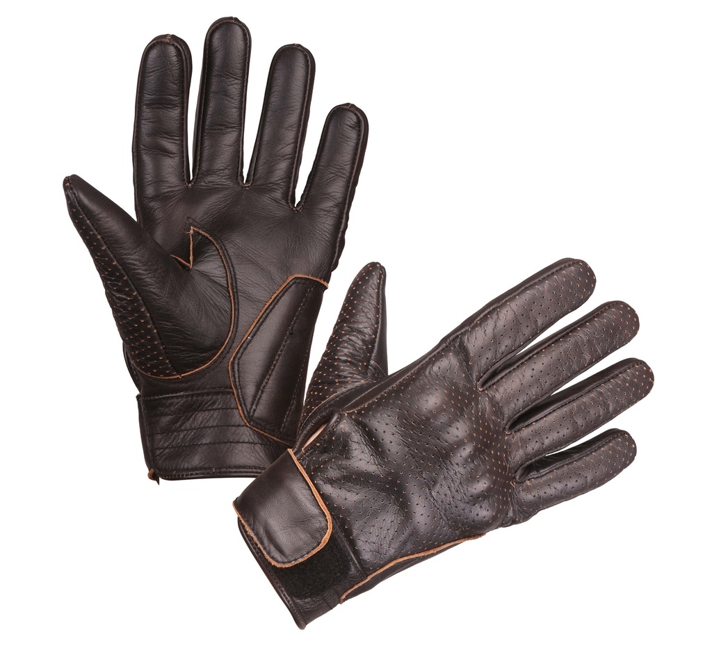 Modeka Guantes Hot Classic Marrón Oscuro