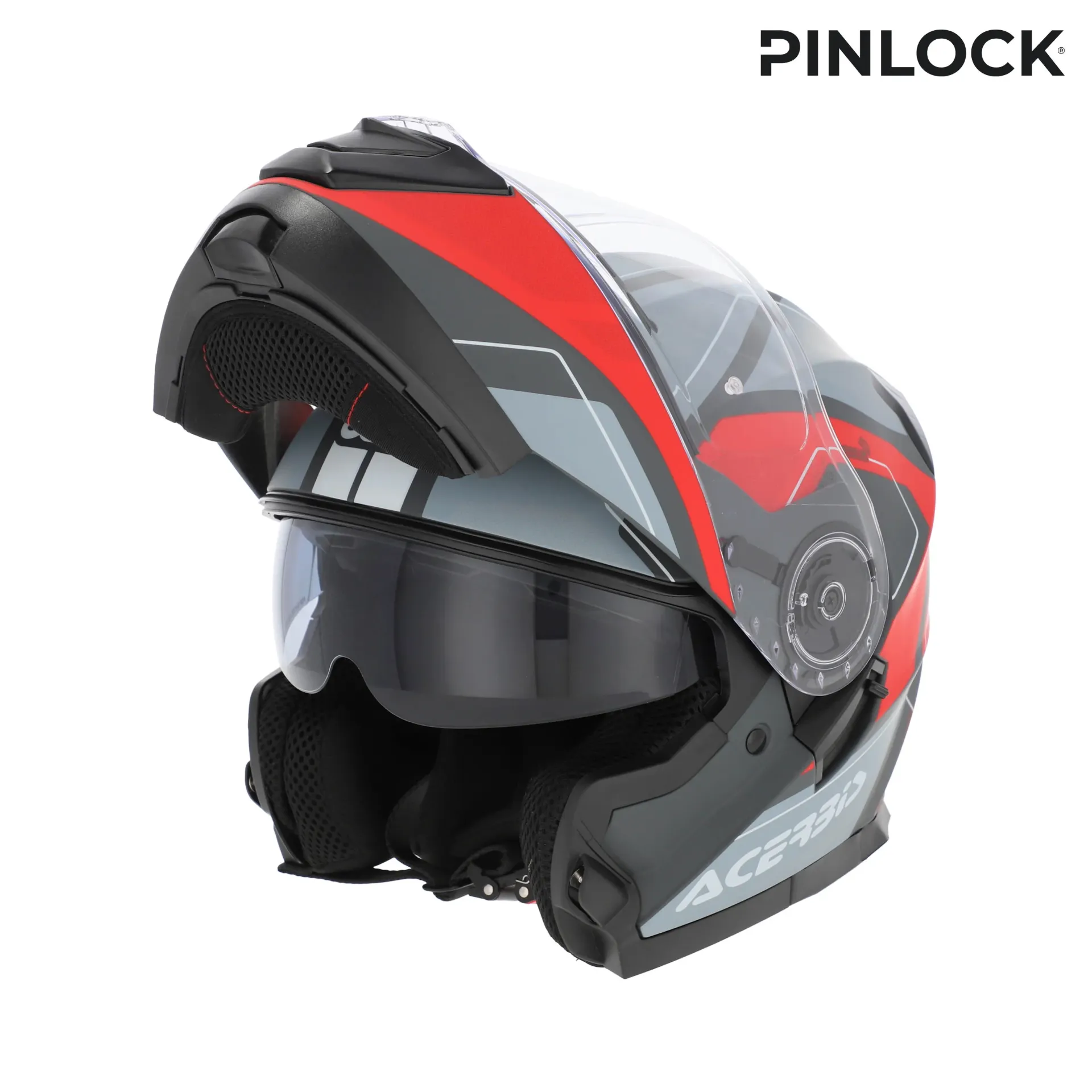 [25.201.295.061] Casco Acerbis SEREL 2206 Gris/Rojo (XS)