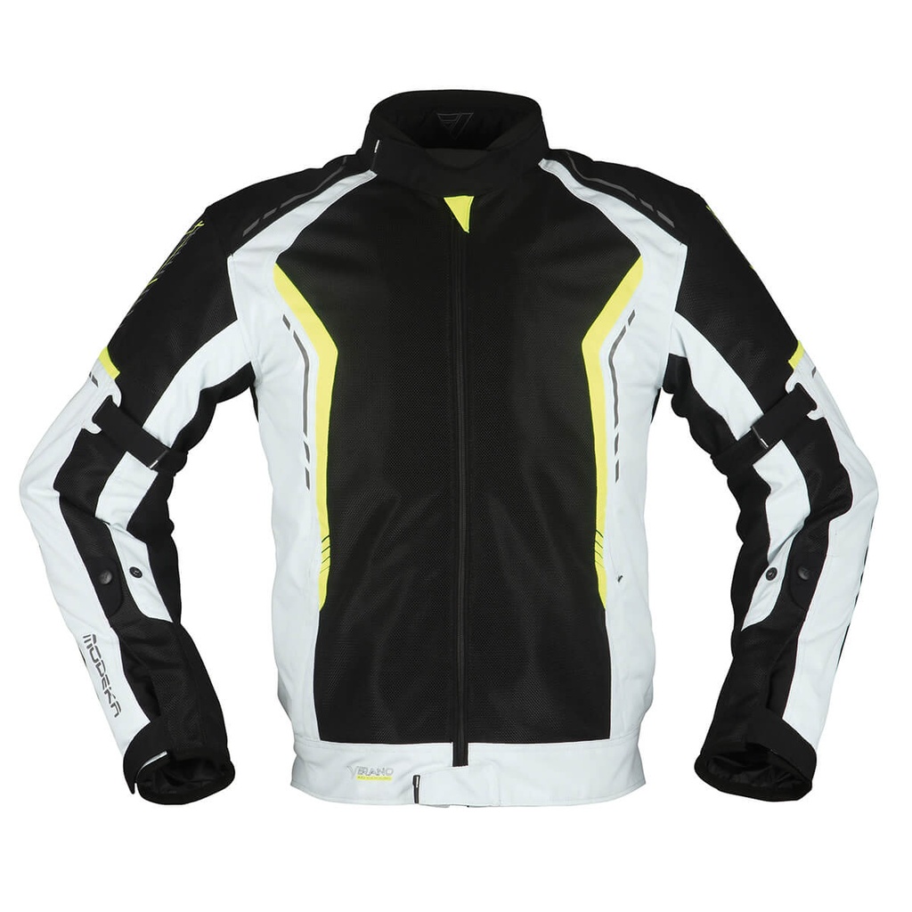 [084241 392 XS] Modeka Chaqueta Khao Air Negro/Gris Claro/Amarillo (XS)