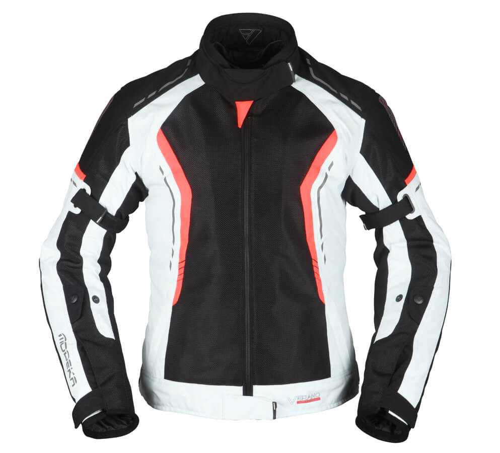[084242 388 40] Modeka Chaqueta Khao Air Lady Negro/Gris Claro/Rojo (40)