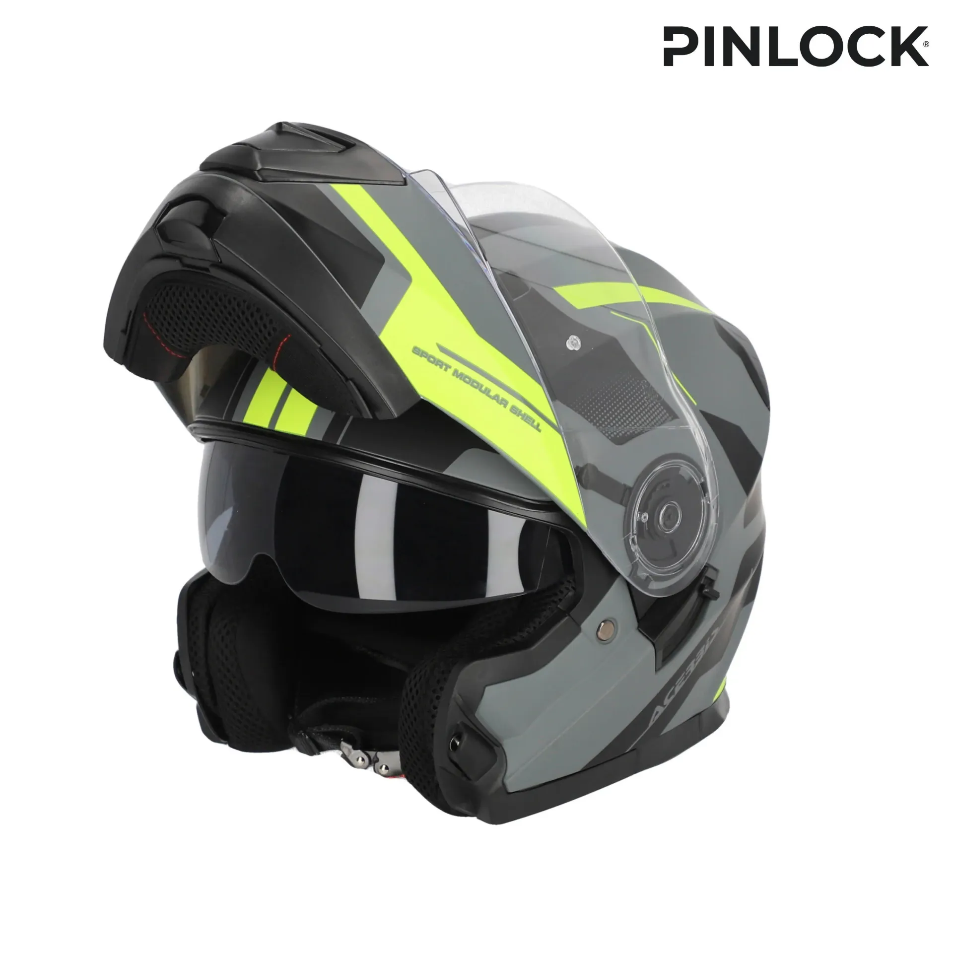 [25.201.457.061] Casco Acerbis SEREL 2206 Negro/Amarillo Flúo (XS)