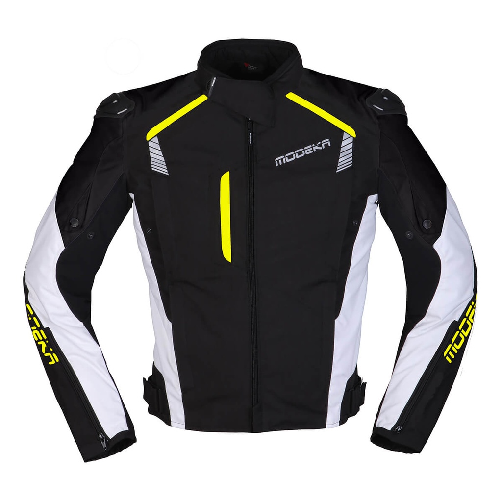 [084490 437 XS] Modeka Chaqueta Lineos Negro/Blanco/Neón (XS)