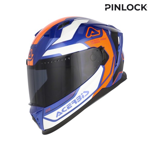 [26.016.204.061] Casco Acerbis X-WAY GRAPHIC Naranja/Azul (XS)