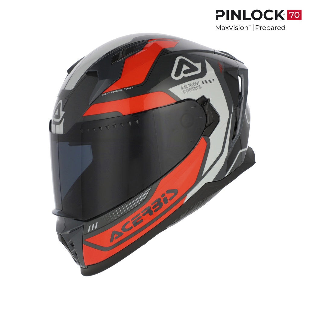 [26.016.207.061] Casco Acerbis X-WAY GRAPHIC Naranja/Gris (XS)