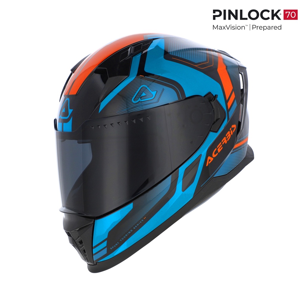[26.016.243.062] Casco Acerbis X-WAY GRAPHIC Azul/Naranja (S)