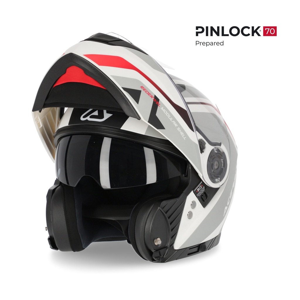 [24.516.239] Acerbis HELMET REDERWEL WHITE/RED