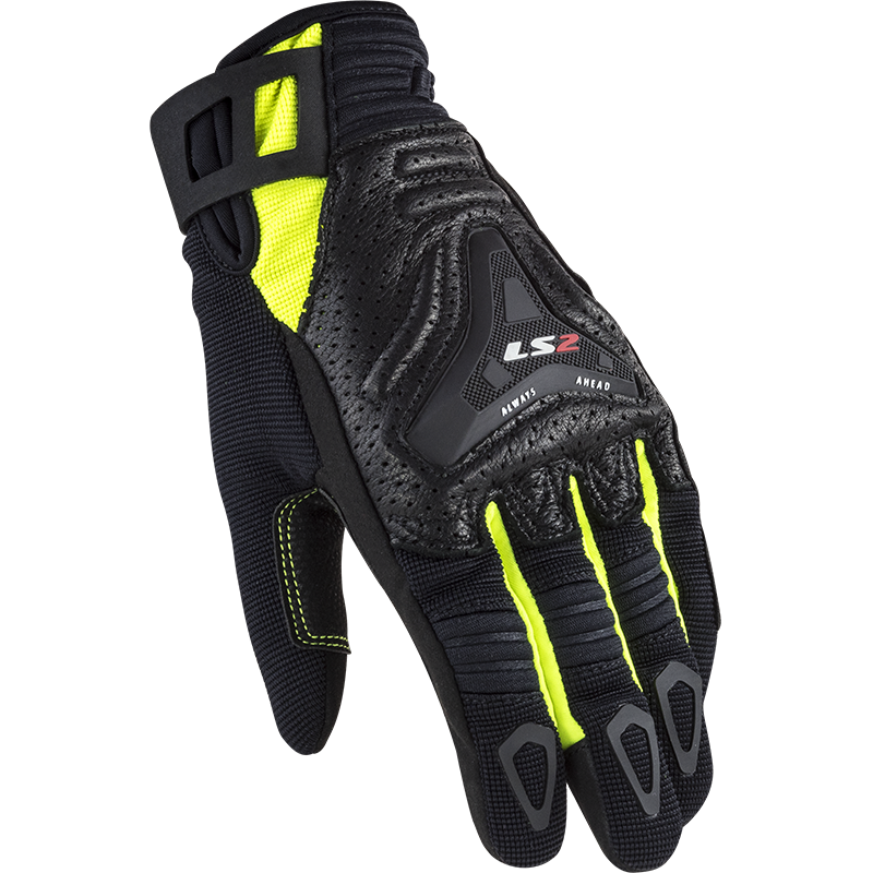 [70120F0054XS] LS2 ALL TERRAIN LADY GLOVES BLACK H-V YELLOW (XS)