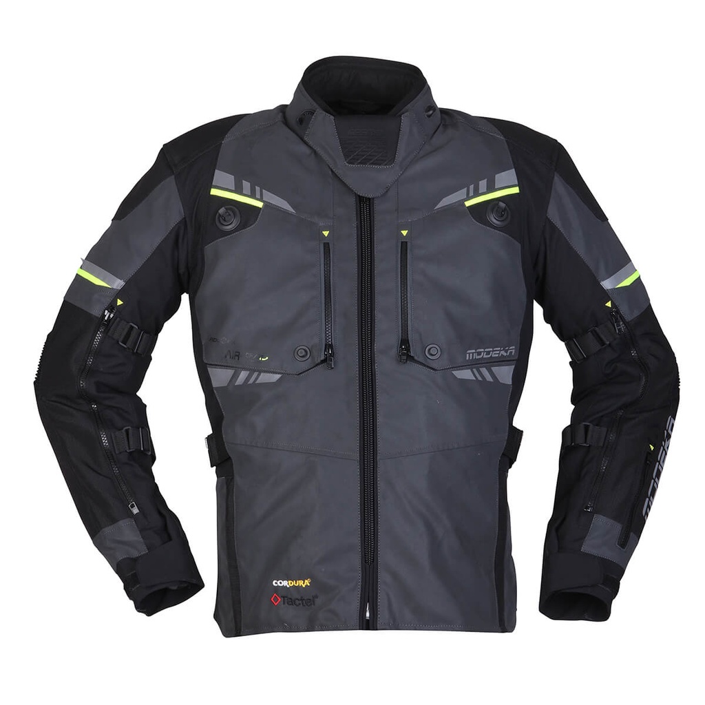 [084655 387 S] Modeka Chaqueta Taran Flash Bw/Dk.Gris/Amarillo (S)