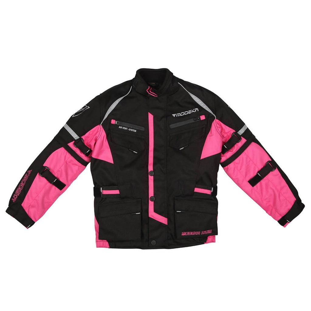 [083251 419 140] Modeka Chaqueta Tourex II Kids Negro/Pink (140)