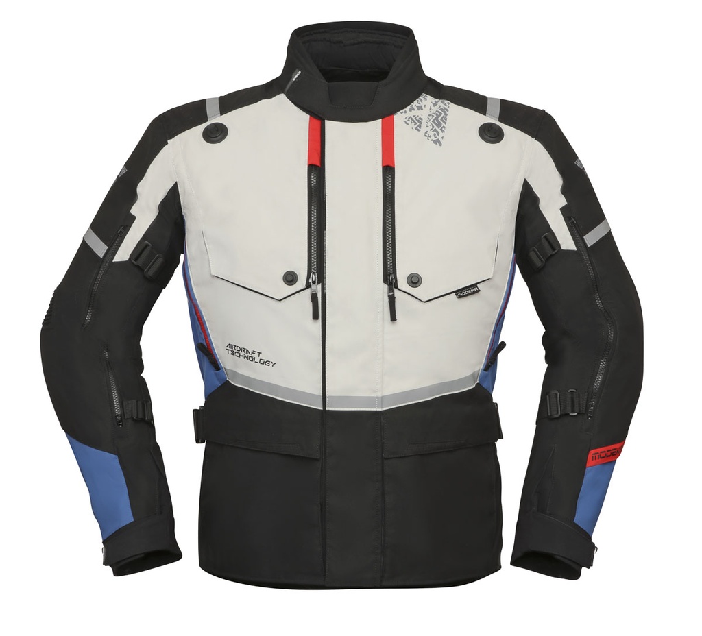 [084670 152 S] Chaqueta Modeka Trohn Gris Claro/Azul (S)