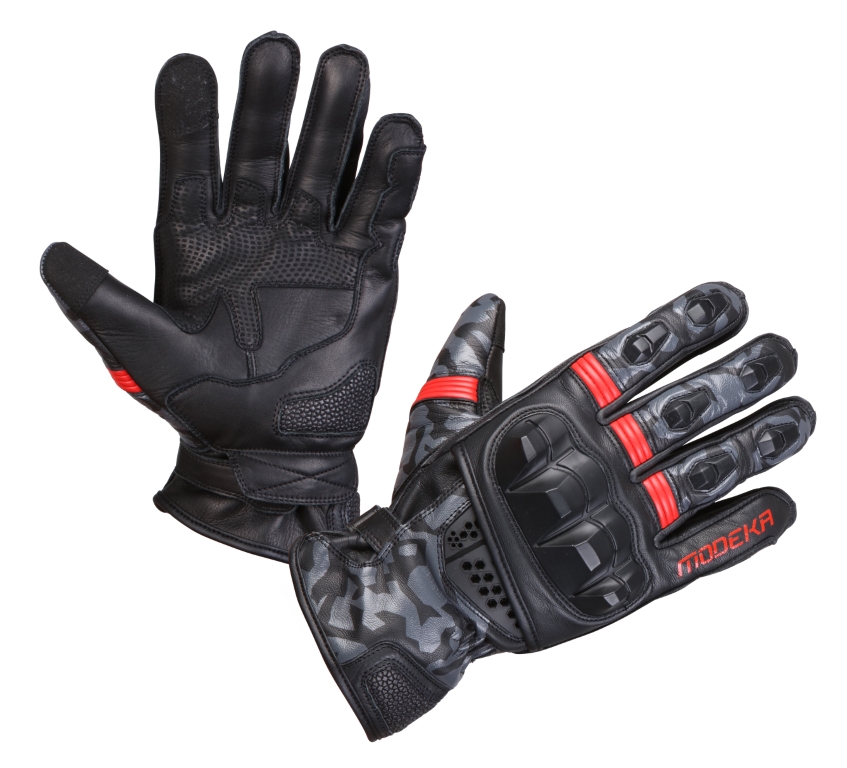 Modeka Guantes Valyant Negro/Rojo