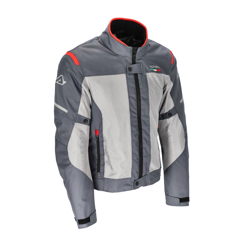 [24.550.295.062] Chaqueta Acerbis ON ROAD RUBY Gris/Rojo (S)