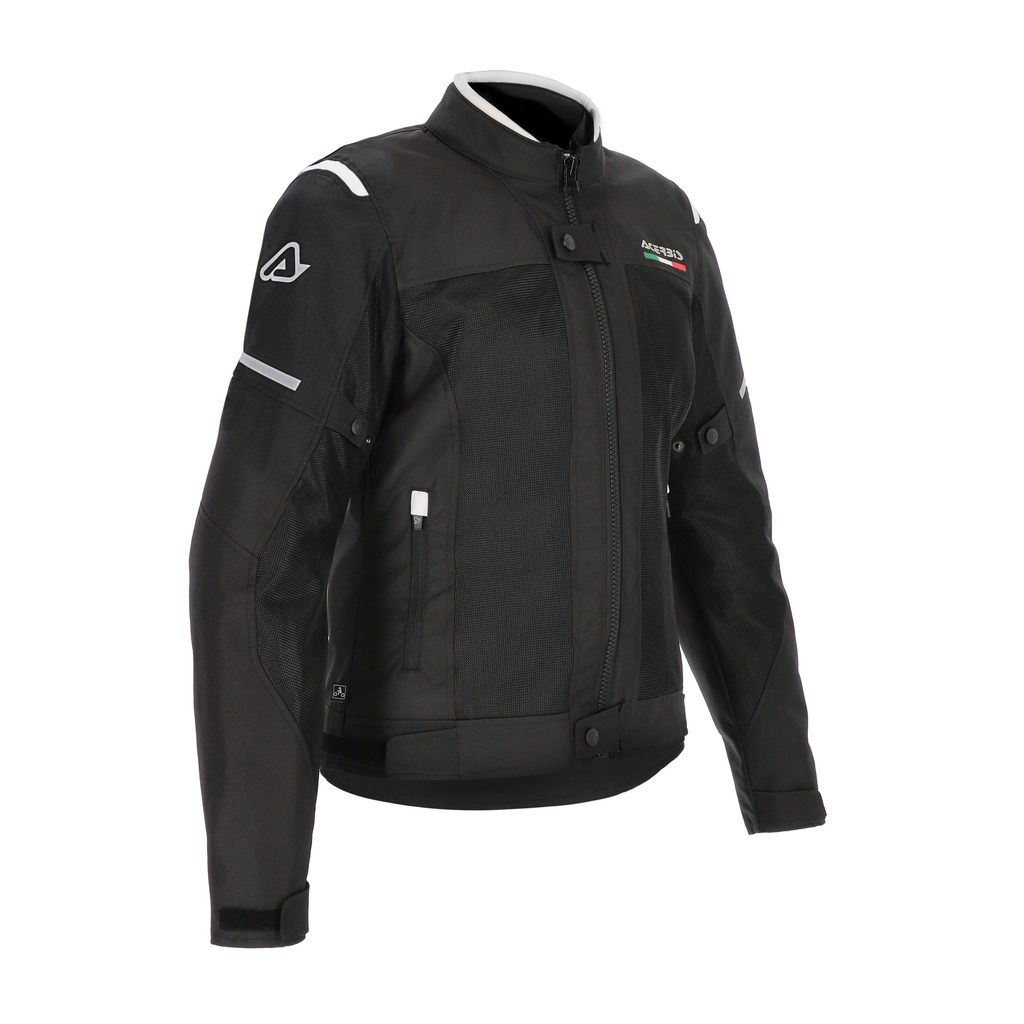 [24.605.315.061] Acerbis JACKET CE ON ROAD RUBY LADY BLACK/WHITE (XS)