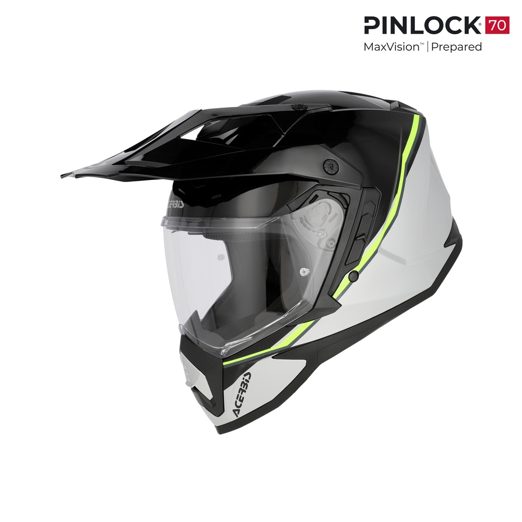 [26.652.457.061] Casco Acerbis ASSAULT Negro/Amarillo Flúor (XS)