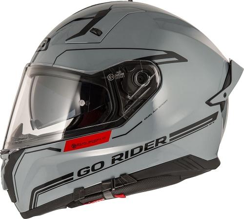 Casco Integral NZI Go Rider Stream Duo Solid Nouveau Nardo Gris