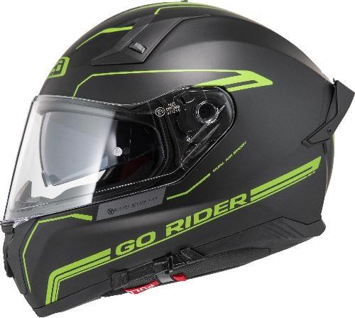 [150337A420 XS] Casco Integral NZI Go Rider Stream Duo Solid Nouveau Negro K Mate (XS)