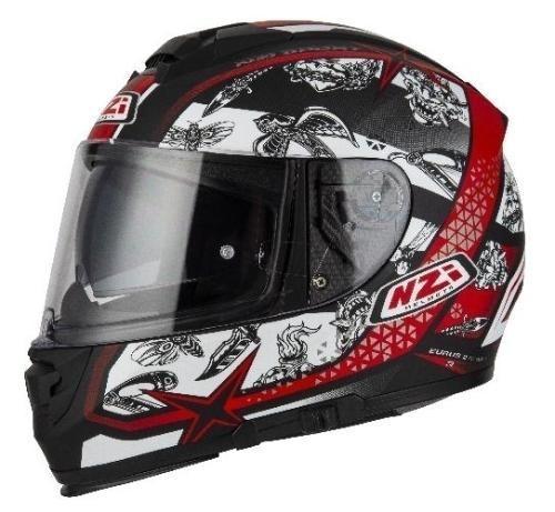 Casco Integral NZI Eurus 2 Komet Negro y Rojo Mate