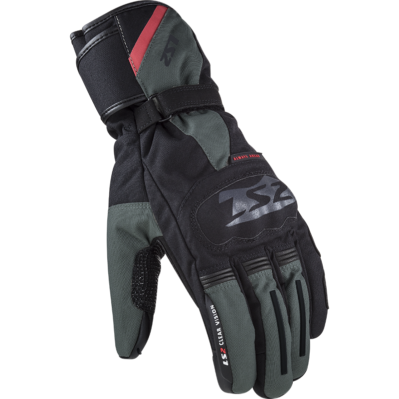 [70100W0161S] Guantes Moto LS2 Snow Hombre Negro Verde (S)