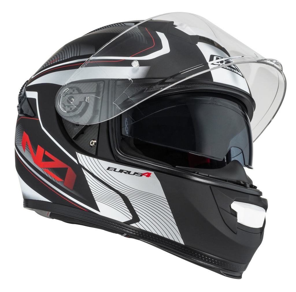 [150376A020 XS] Casco Integral NZI Eurus 4 Stream Duo Charmant Negro y Blanco y Tinted S Mate (XS)