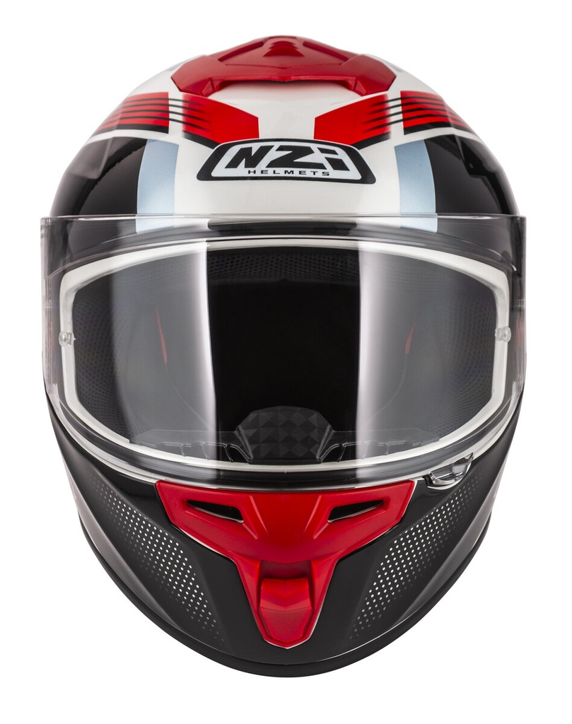 Casco Integral NZI Trendy 3 Stream Rapid Blanco y Rojo y Azul y Rojo S Visor Transparente Y Tintado