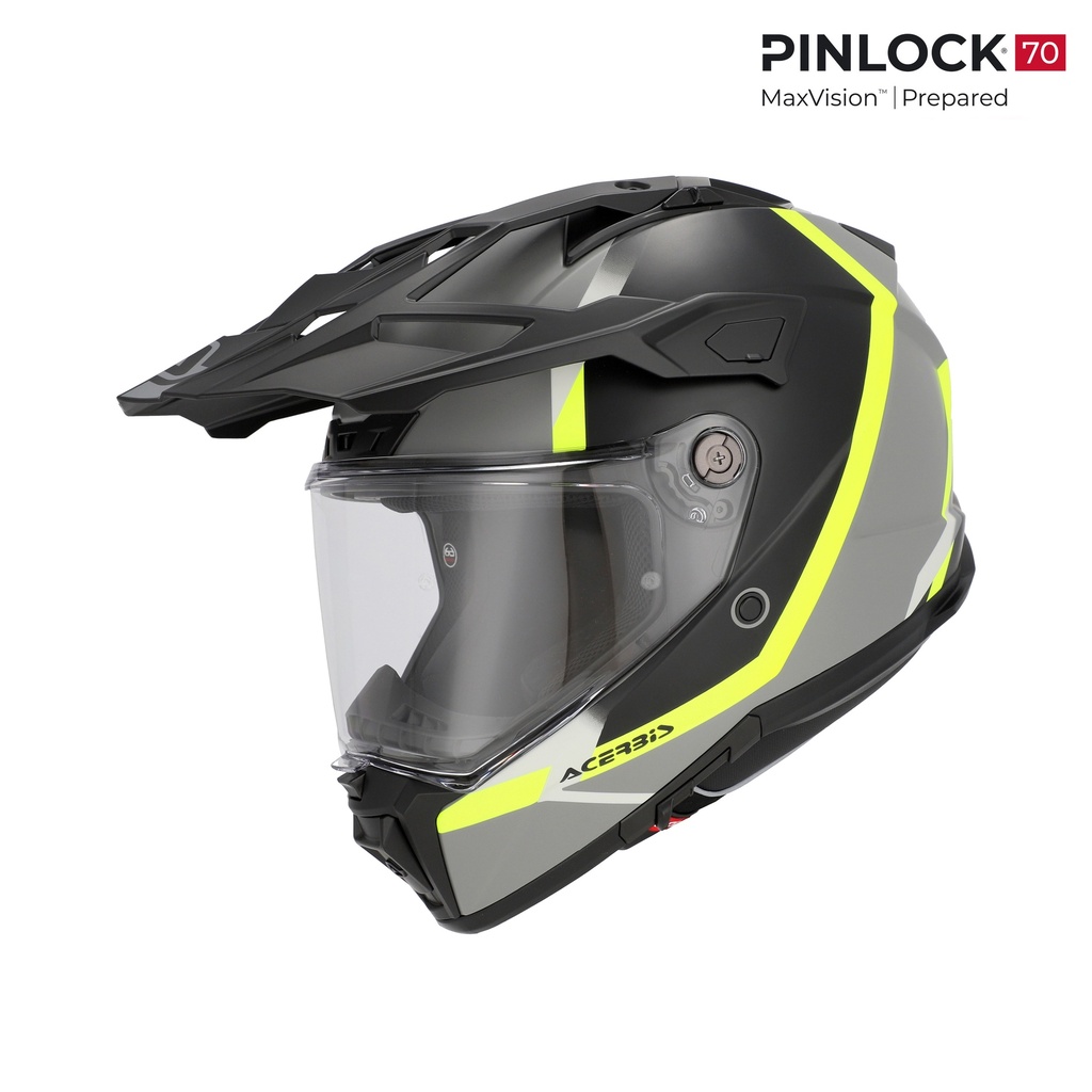 [26.630.457.061] Casco Acerbis ATTACK Negro/Amarillo Flúo (XS)