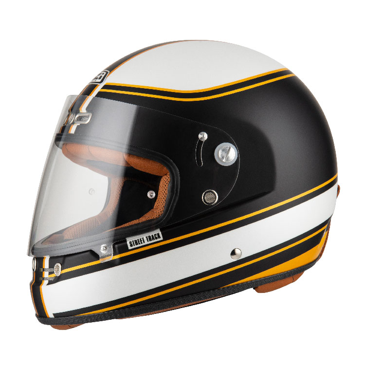 [050401AS90 XS] Casco Integral NZI Street Track 4 Outline Negro y Naranja Mate (XS)