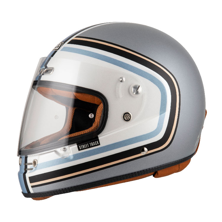 [050401AS92 XS] Casco Integral NZI Street Track 4 Sputnik Plata y Azul Mate (XS)
