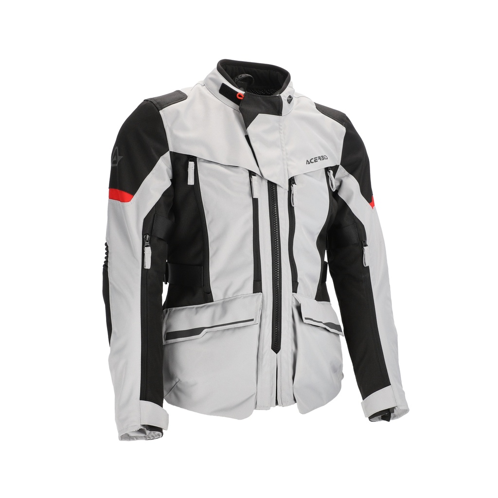 Chaqueta Acerbis X-ROVER Mujer Gris/Rojo