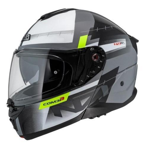 [150374A014 XS] Casco Modular NZI Combi 3 Duo Metric Nardo Gris y Blanco Mate (XS)