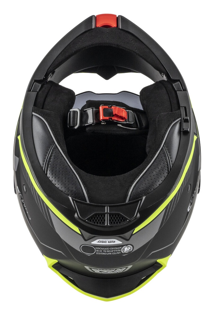 [150374A016 XS] Casco Modular NZI Combi 3 Duo Orbe Negro y Antracita y Amarillo Mate (XS)