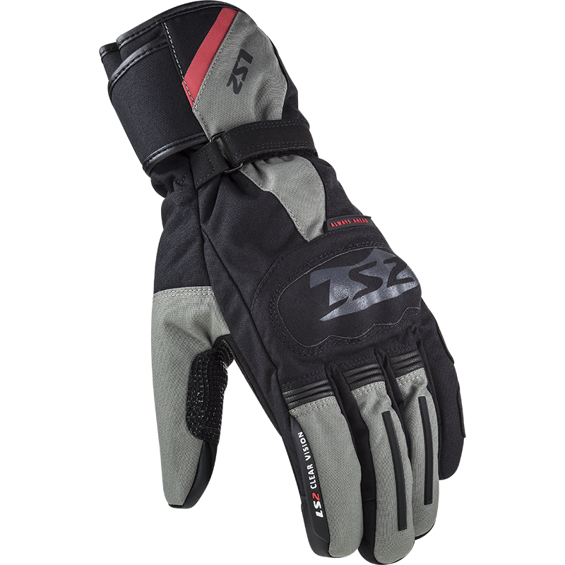 Guantes Moto LS2 Snow Hombre Negro Gris