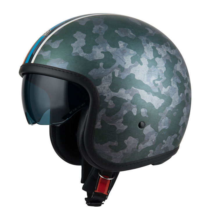 [050406AS18 XS] Casco Jet NZI Rolling 4 Sun Mimetize Musgo Mate (XS)