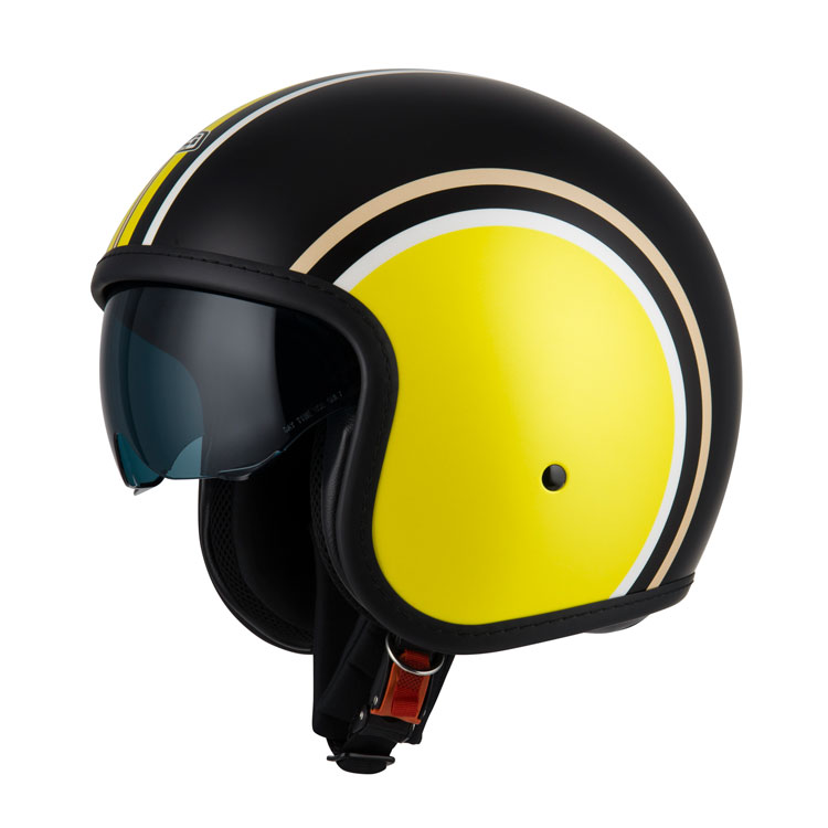 Casco Jet NZI Rolling 4 Sun Diana Amarillo Negro Mate