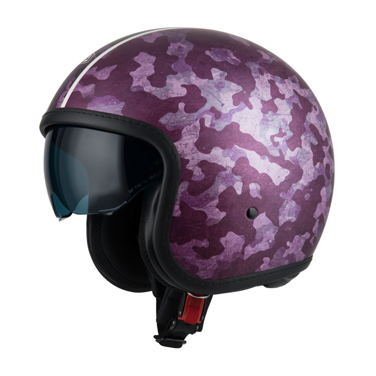 Casco Jet NZI Rolling 4 Sun Mimetize Morado Mate