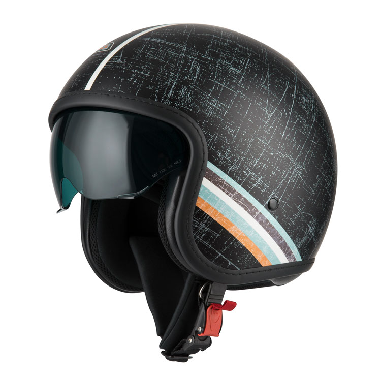 Casco Jet NZI Rolling 4 Sun Linien Negro Mate