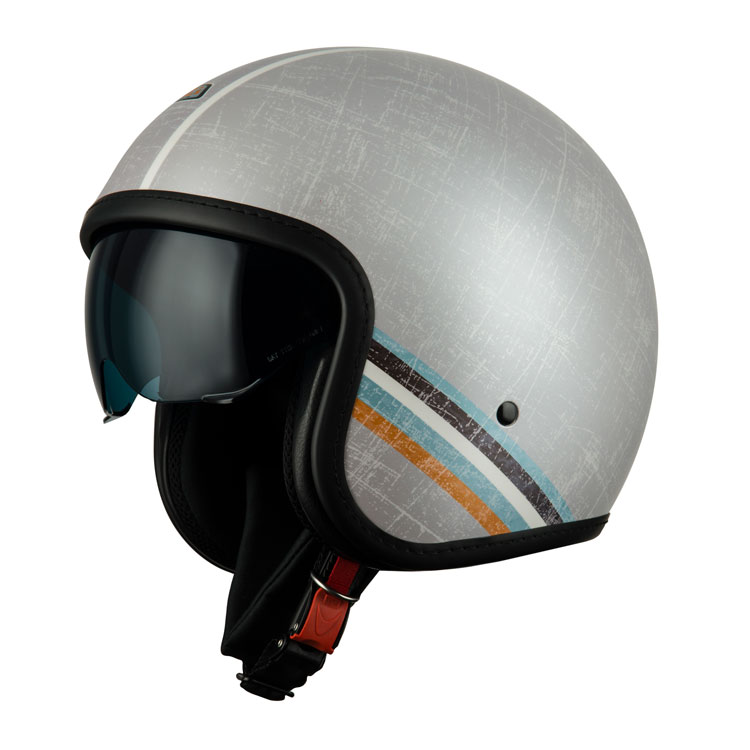 Casco Jet NZI Rolling 4 Sun Linien Claro Gris Mate