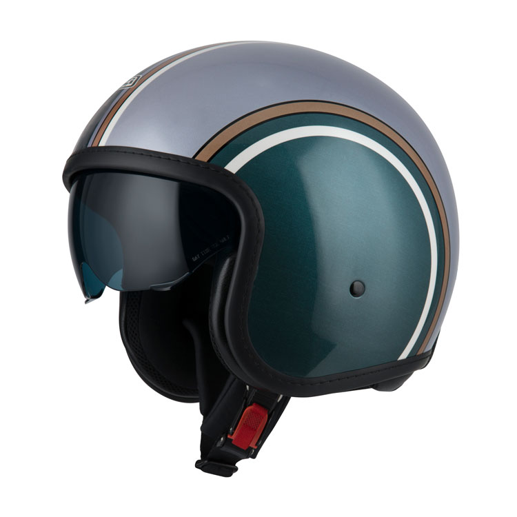 [050406AS20 XS] Casco Jet NZI Rolling 4 Sun Diana Musgo platinum Mate (XS)
