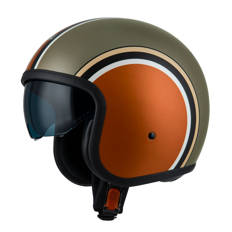 [050406AS24 XS] Casco Jet NZI Rolling 4 Sun Diana Naranja copper Mate (XS)
