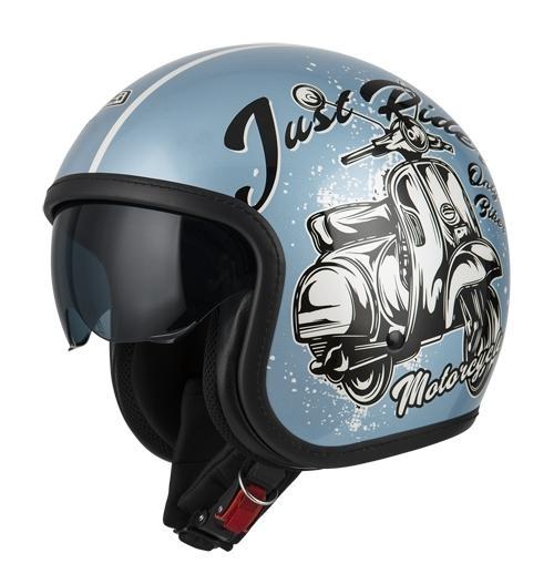 Casco Jet NZI Rolling 4 Sun Bello Pearl Blanco
