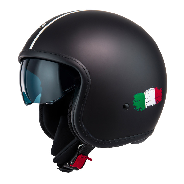 [050406AR36 XS] Casco Jet NZI Rolling 4 Sun Flusso Negro Mate (XS)