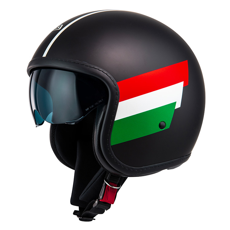 Casco Jet NZI Rolling 4 Sun Volare Negro Mate