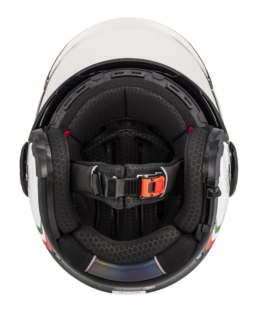 [150345B053 XS] Casco Jet NZI Ringway 2 Duo Skyline Negro y Blanco Italy (XS)
