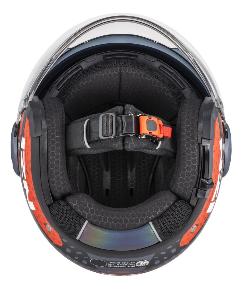Casco Jet NZI Ringway 2 Duo Antera Antracita Rojo Mate