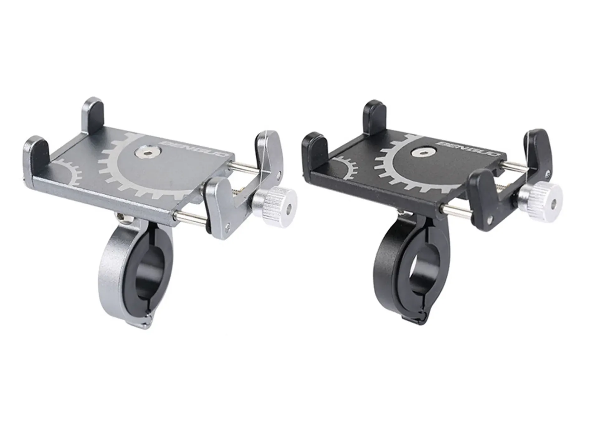 [900158P] Kum Soporte móvil aluminio corto para manillar color plata