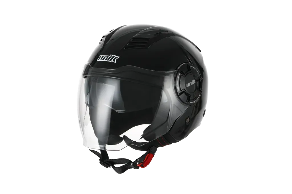 Casco Jet Unik Mercury DV negro brillo (XS)