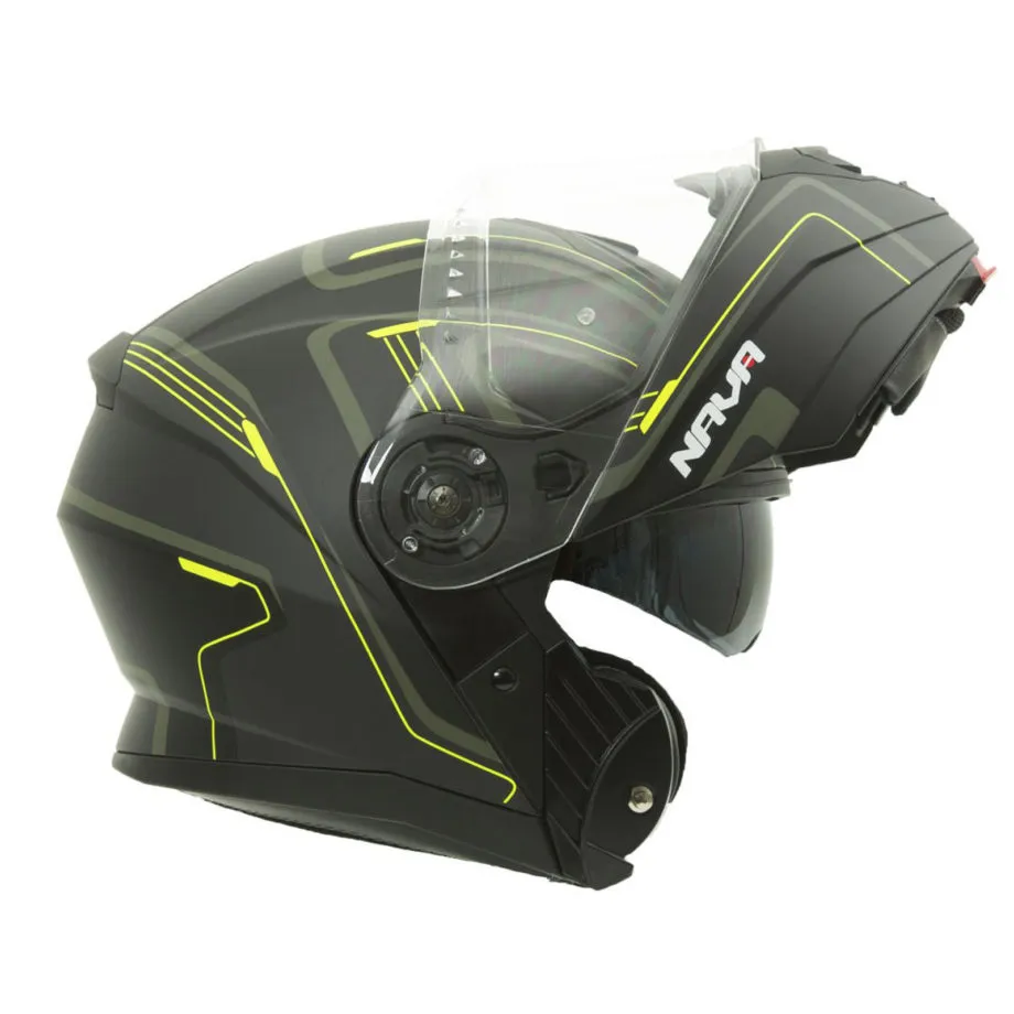 Nava casco modular Sprint negro mate y fluor