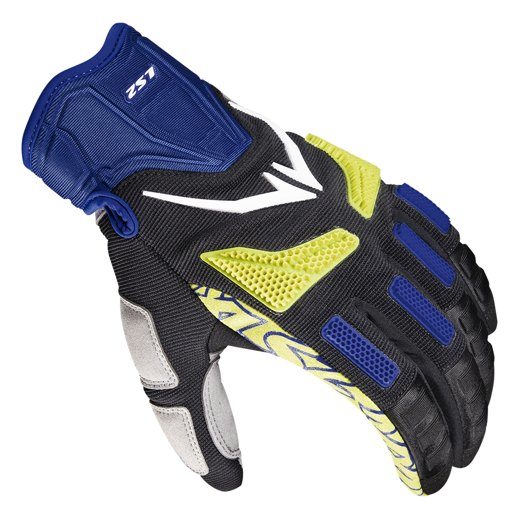 [70090S0154S] Guantes Moto LS2 Ravin Hombre Azul Amarillo (S)