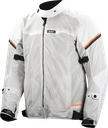 Chaquetas LS2 Riva Man Jacket Light Grey H-V Orange
